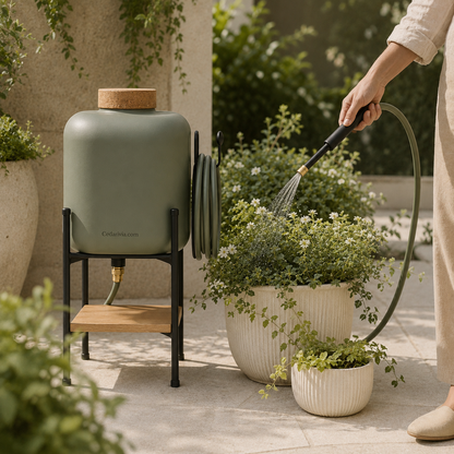 Cedarivia TerraMist Garden Hydration Station styled setting